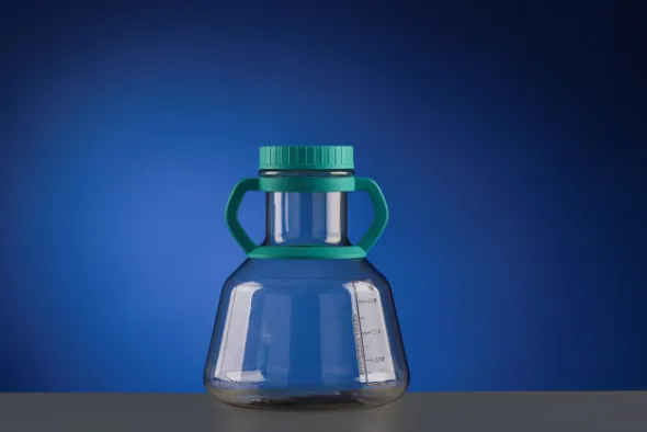 细胞培养高效摇瓶，2000 ml，透气盖，PC，灭菌
